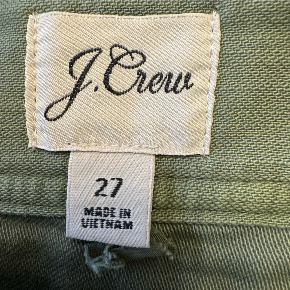 J.‎ Crew Re-Imagined Olive Button-Detail Fabric Military green Soft Cargo